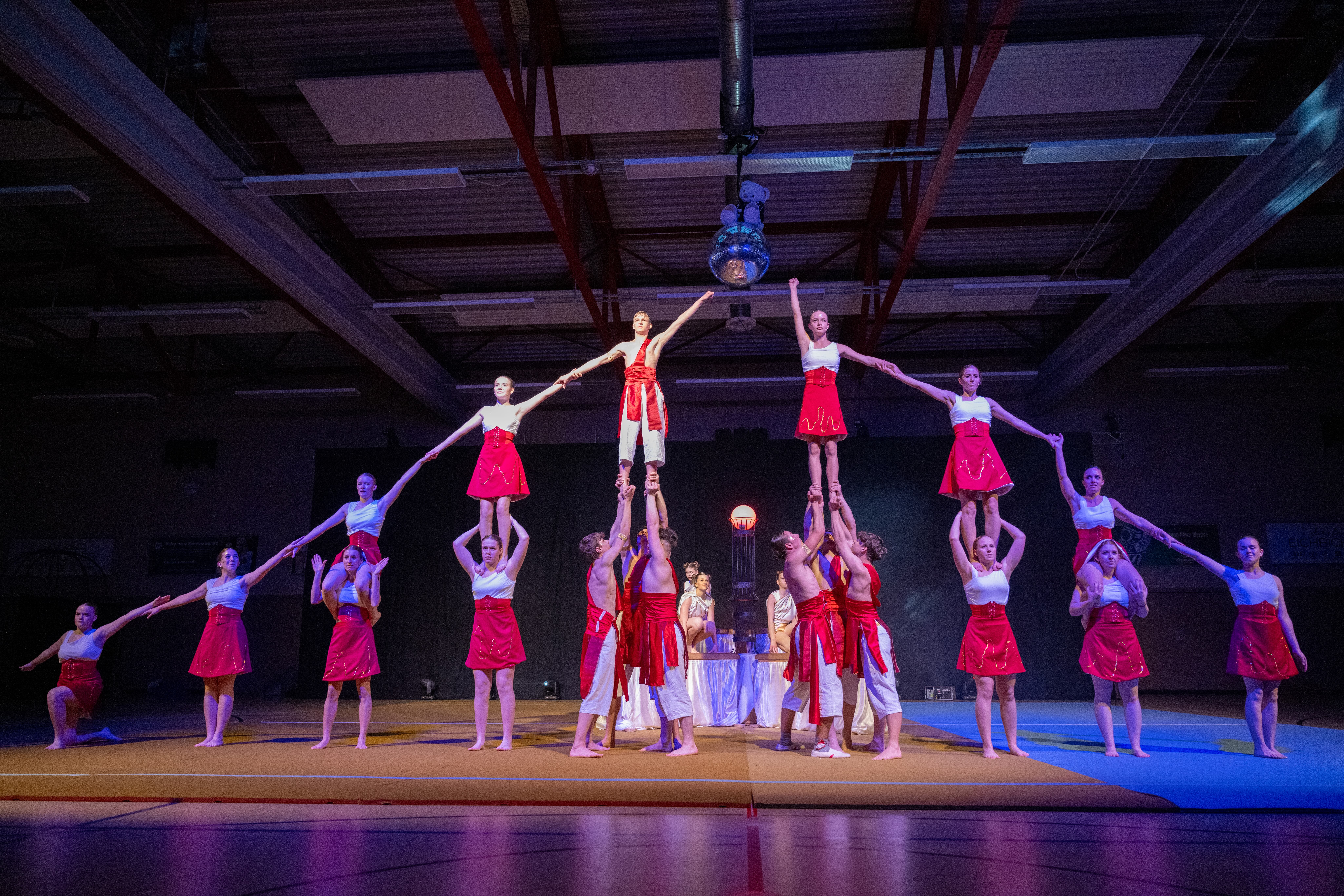 Die Gruppe aus Siegsdorf zeigte ihre Akrobatik Skills